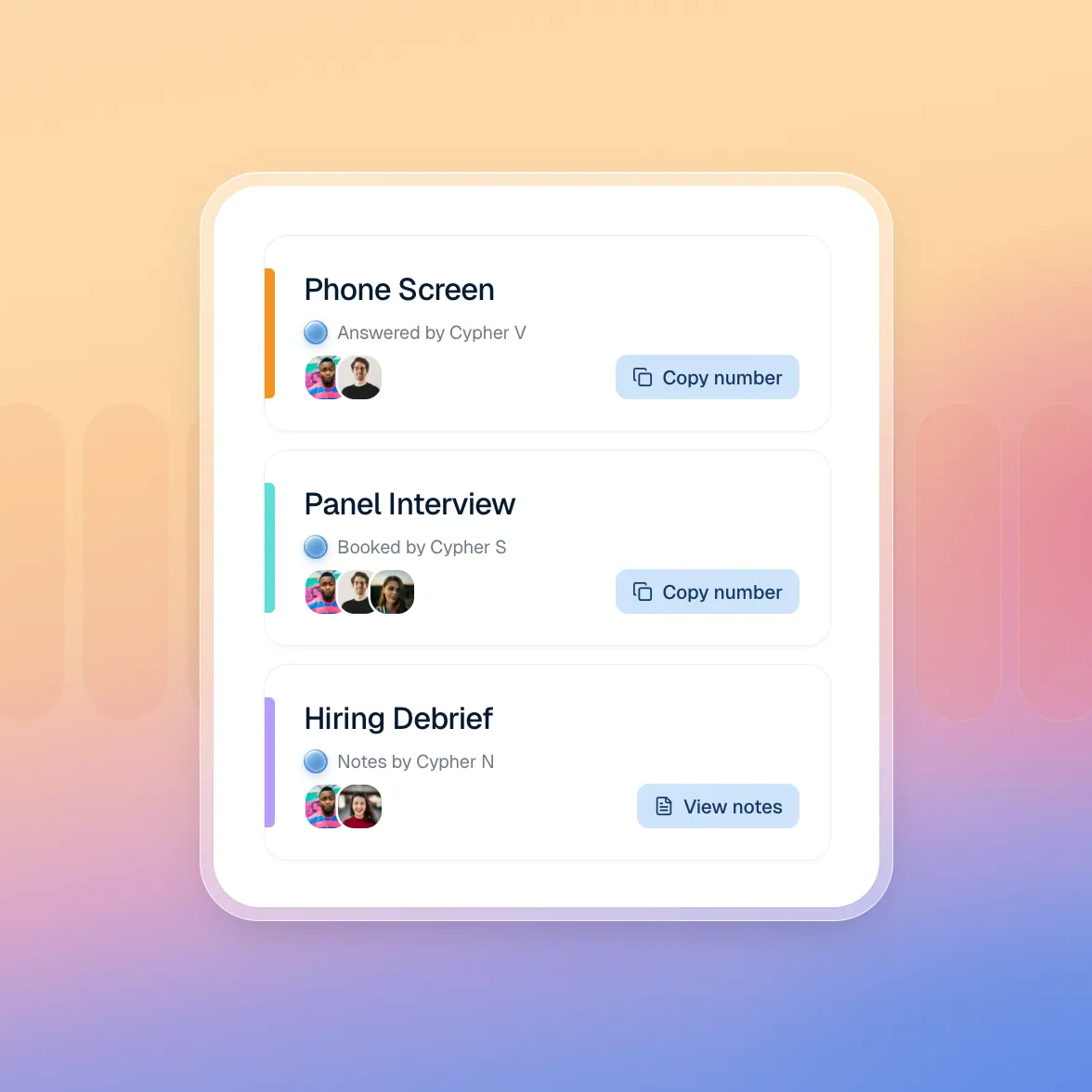 Multiple event types allow you to schedule different lengths of meetings.