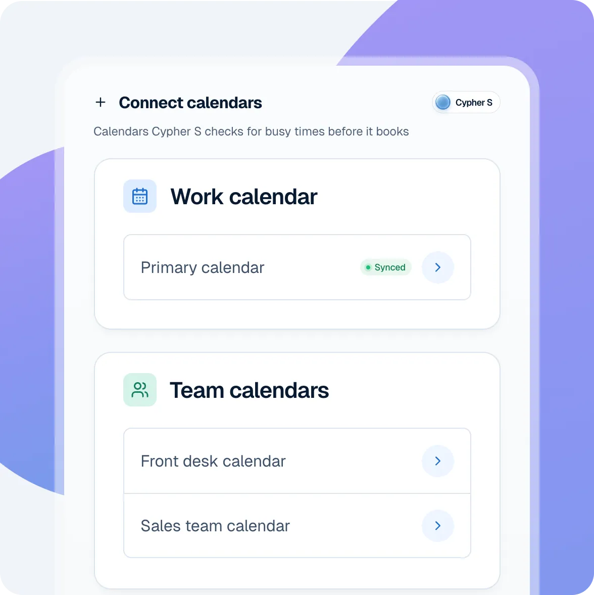 Connect calendars