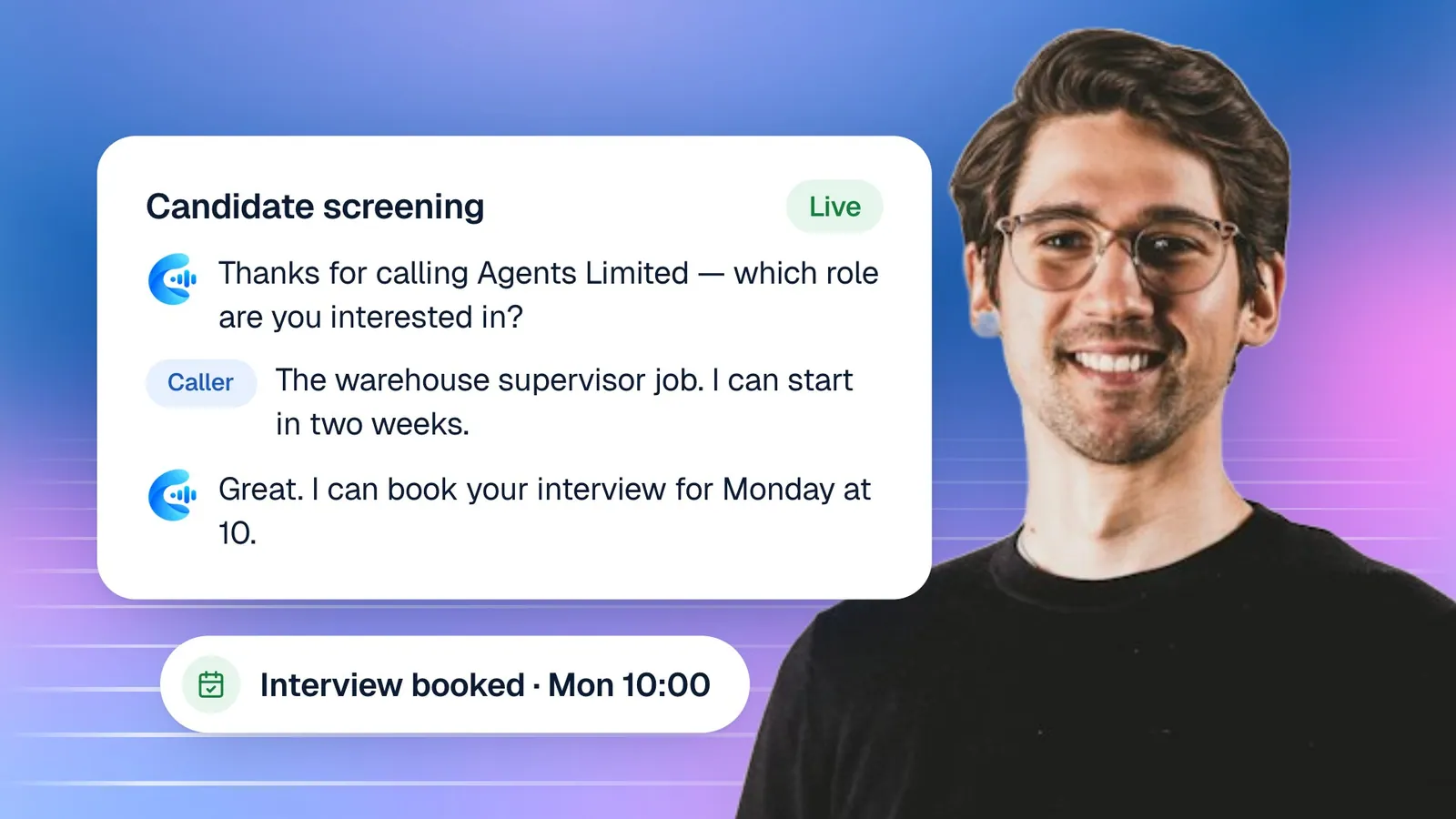 AI voice agents for recruiting agencies: candidate calls, interview booking and notes