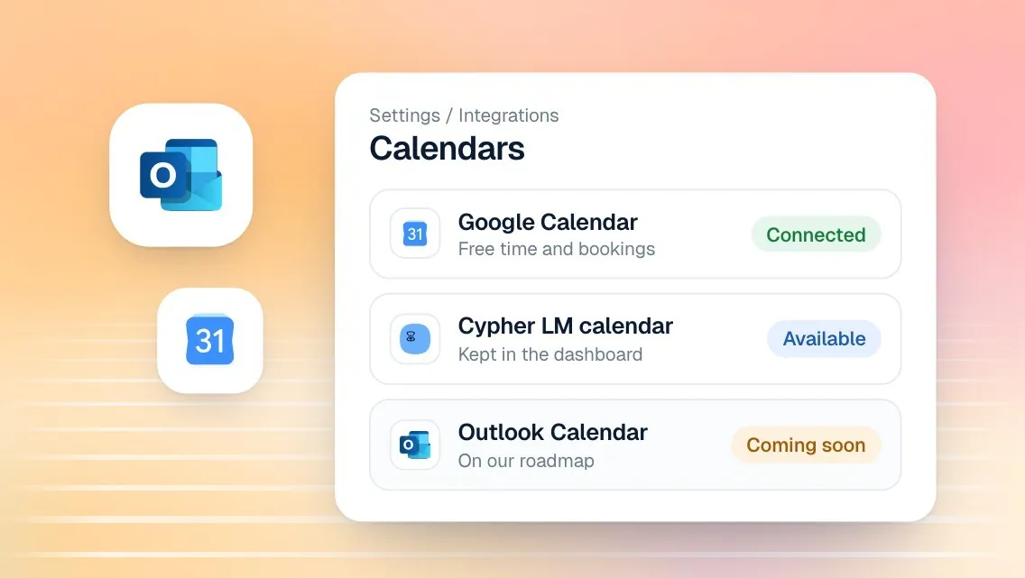 Outlook Calendar (coming soon)