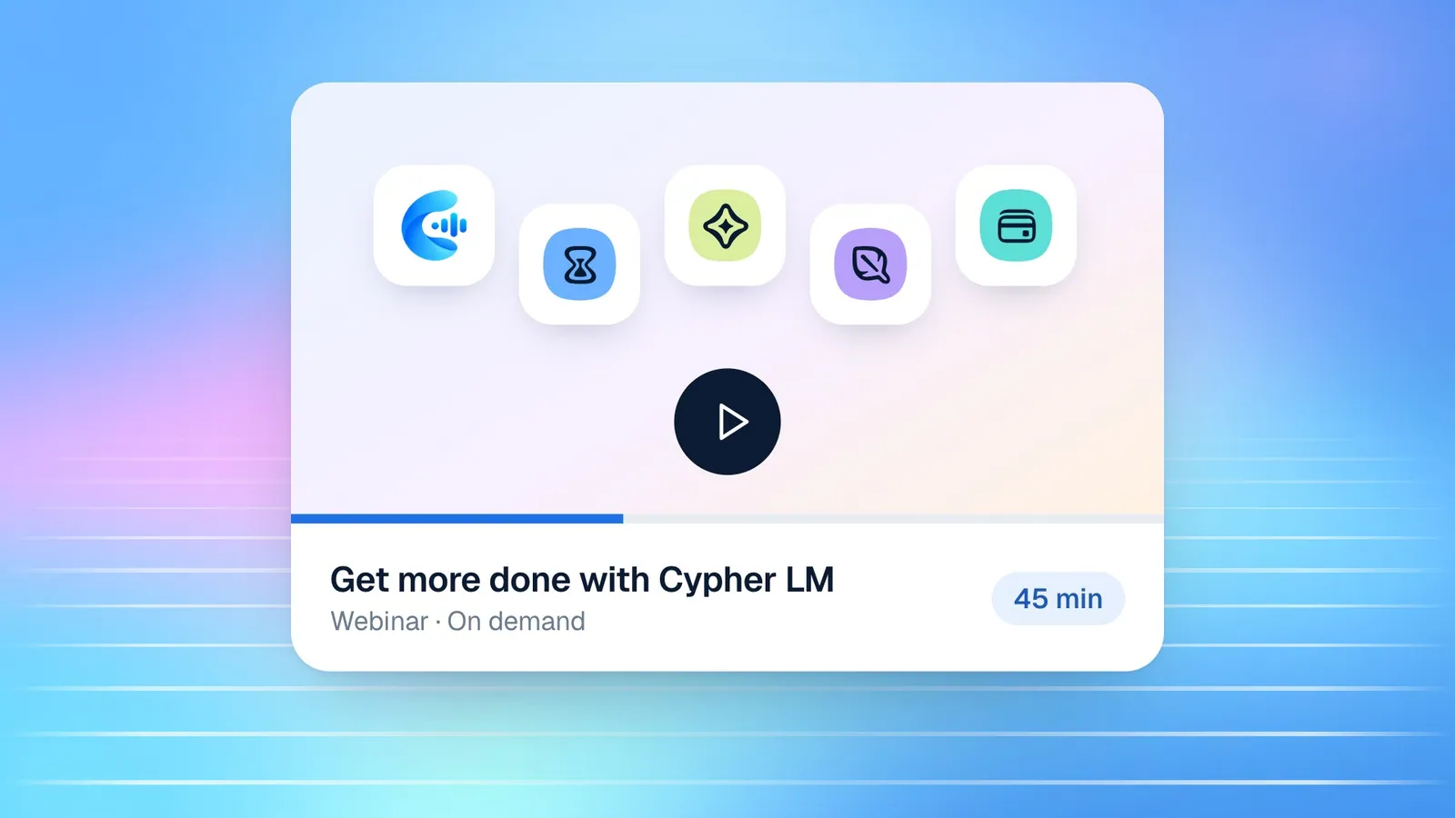 Webinar poster: Getting more done with Cypher LM: answer, book, follow up