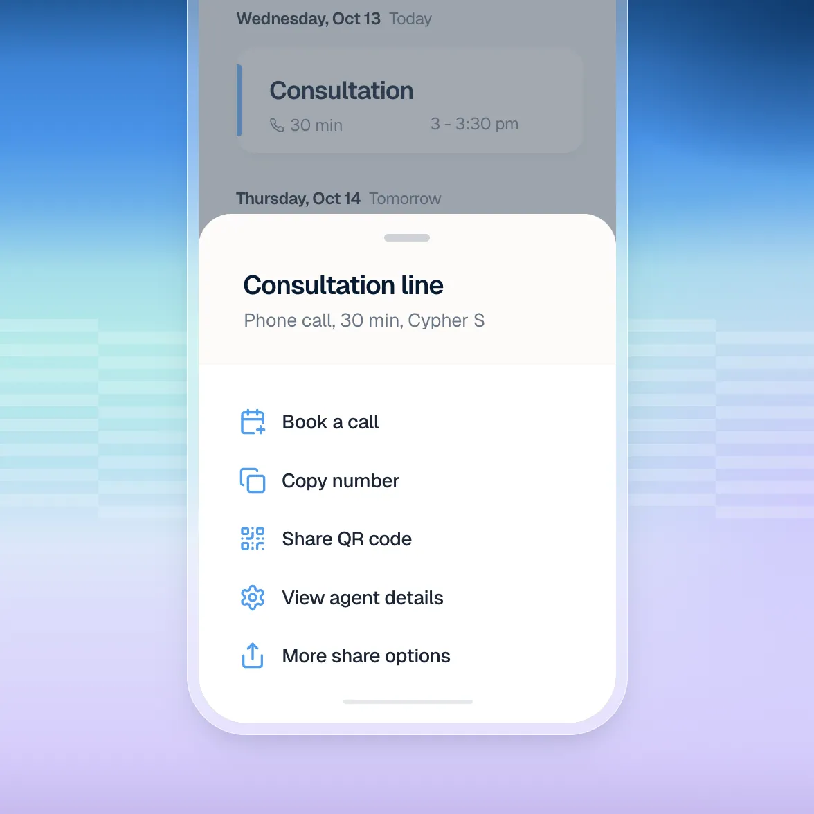 Schedule in real time, or send a link with any app
